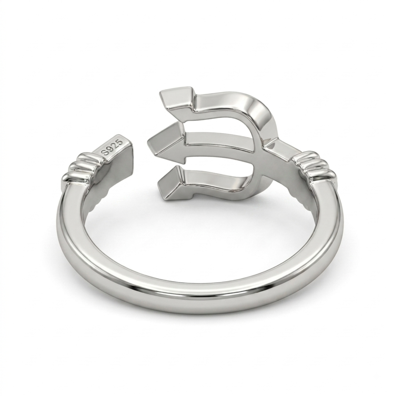 Silver Trident Ring
