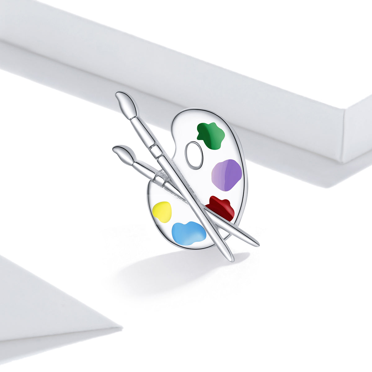 Sylvory 925 Sterling Silver Rainbow Palette Charm