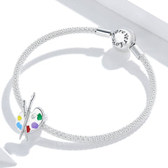 Sylvory 925 Sterling Silver Rainbow Palette Charm