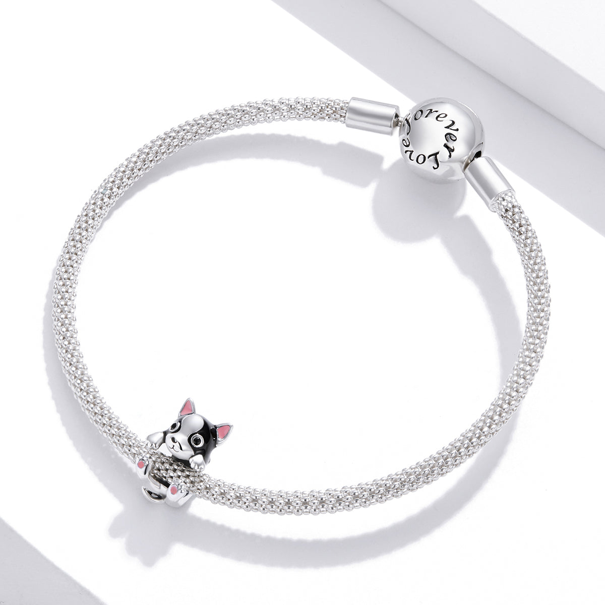 Sylvory 925 Sterling Silver Pawfect Companions Puppy Charm