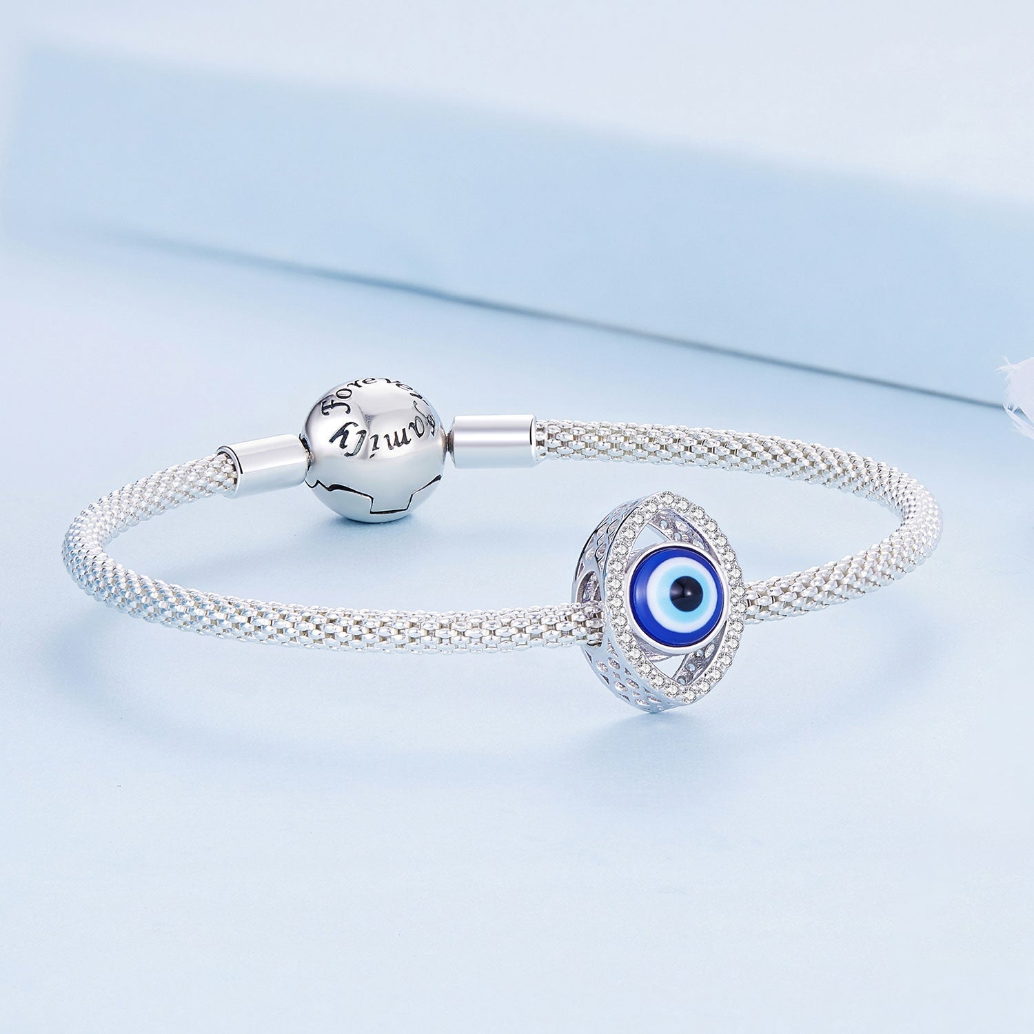 Sylvory 925 Sterling Silver Evil Eye Ward Charm