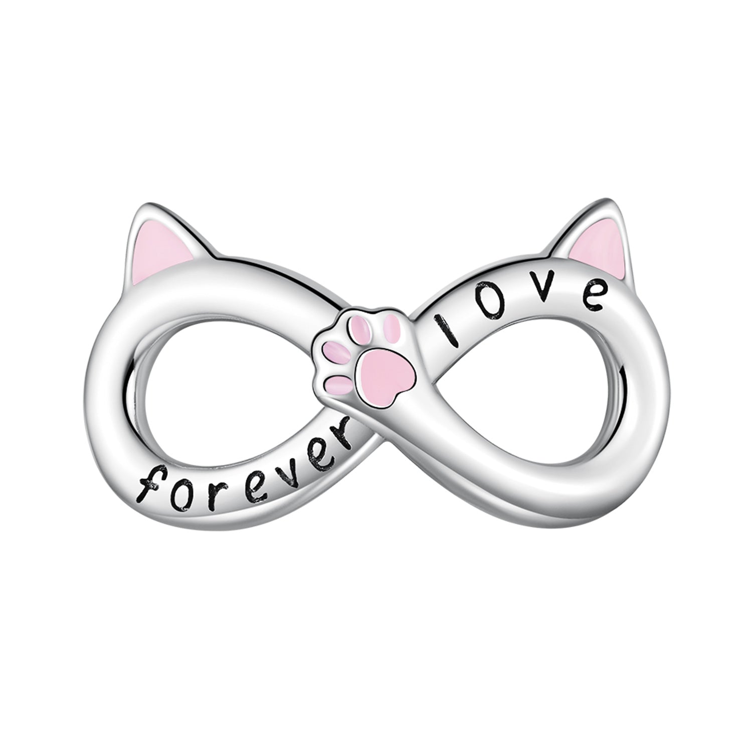 Sylvory 925 Sterling Silver Pawfinity Ears Charm