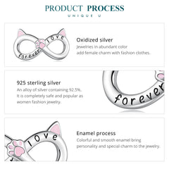 Sylvory 925 Sterling Silver Pawfinity Ears Charm