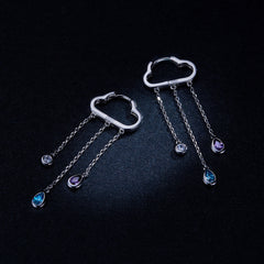 Sylvory 925 Sterling Silver Cloudy Shower Earrings