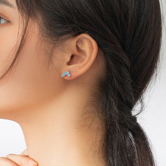 Sylvory 925 Sterling Silver TetraFlex Studs