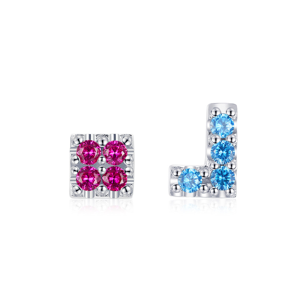 Sylvory 925 Sterling Silver TetraFlex Studs