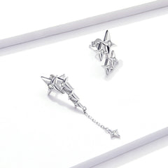 Sylvory 925 Sterling Silver Starstruck Shimmer Asymmetric Earring