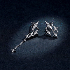 Sylvory 925 Sterling Silver Starstruck Shimmer Asymmetric Earring