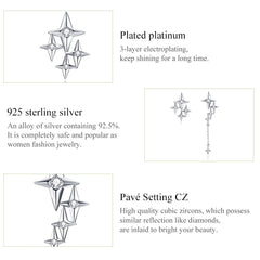 Sylvory 925 Sterling Silver Starstruck Shimmer Asymmetric Earring