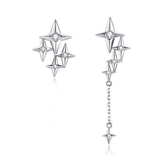 Sylvory 925 Sterling Silver Starstruck Shimmer Asymmetric Earring