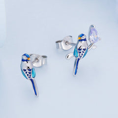 Sylvory 925 Sterling Silver Flight Bird Studs