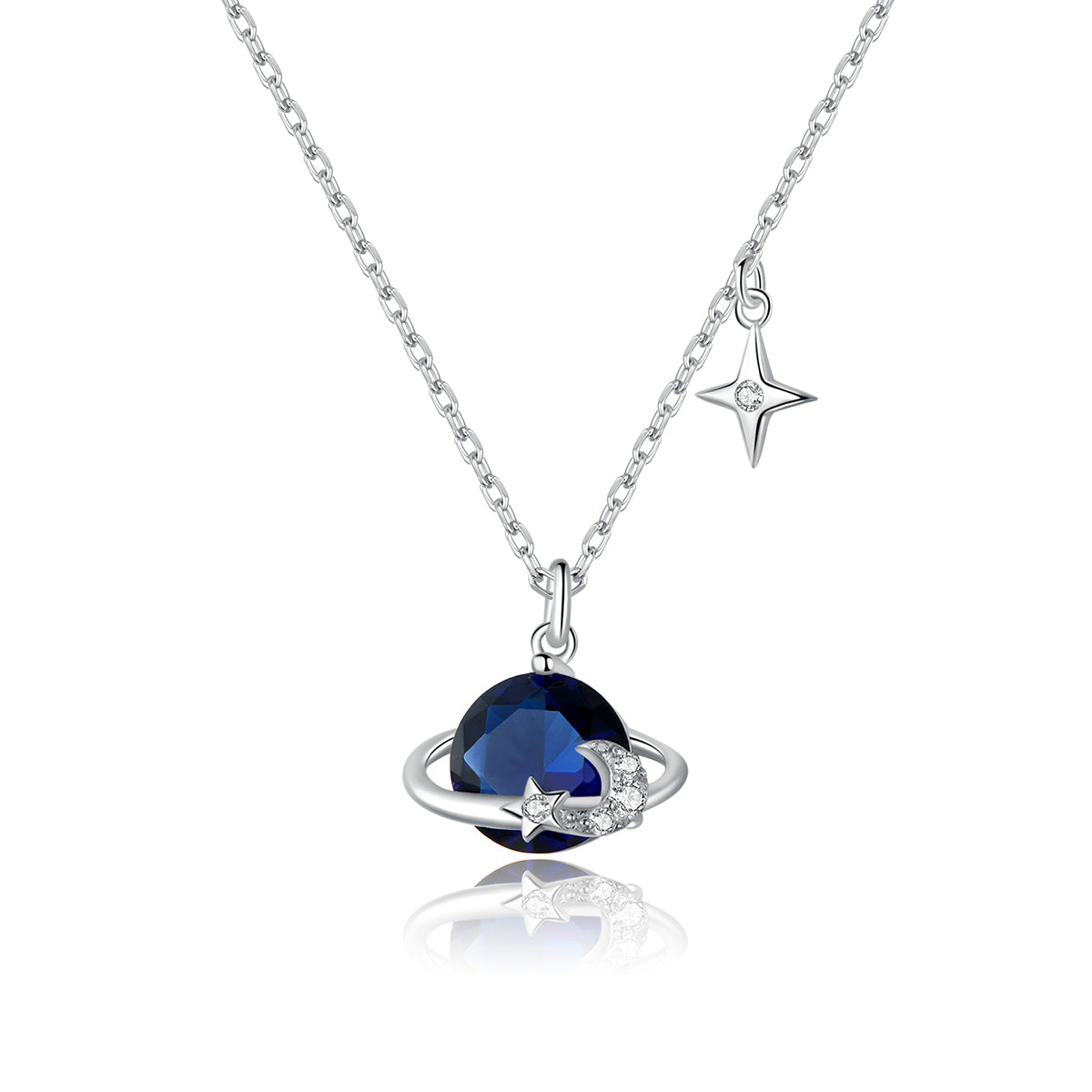 Sylvory 925 Sterling Silver Astral Sphere Necklace