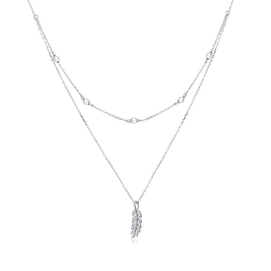 Sylvory 925 Sterling Silver Nature's Bounty Layered Necklace