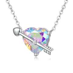 Sylvory 925 Sterling Silver Cupid's Heartstone Necklace