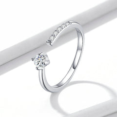 Sylvory 925 Sterling Silver Halo Delight Ring