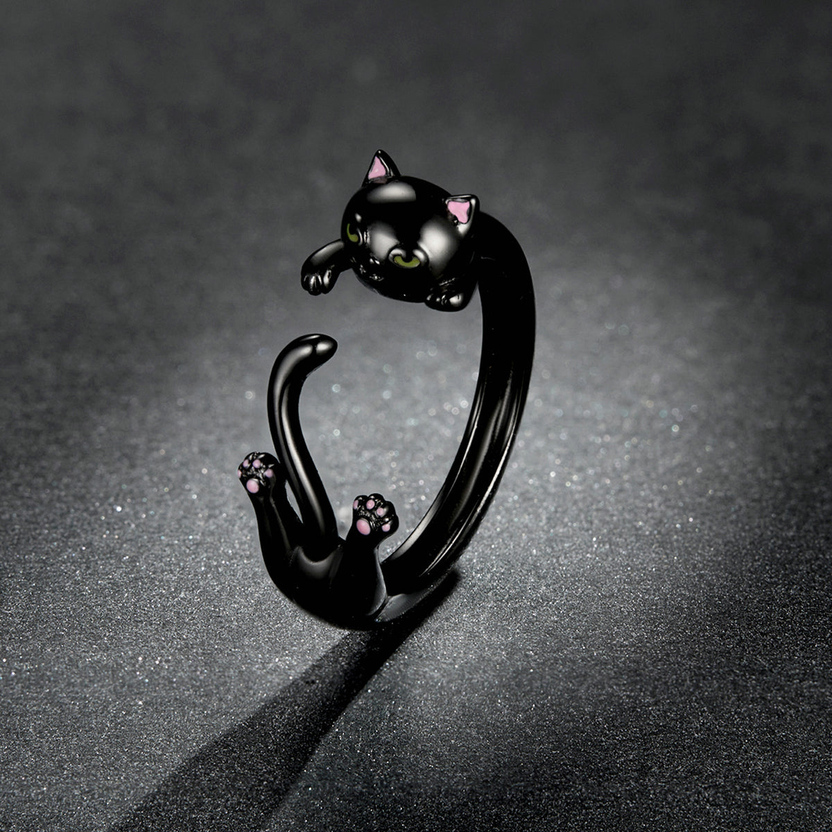 Sylvory 925 Sterling Silver Purrfection Cat Ring