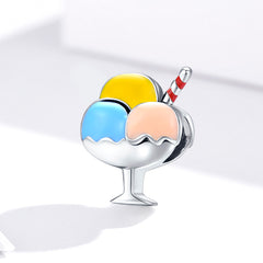 Sylvory 925 Sterling Silver Trio Ice Cream Charm