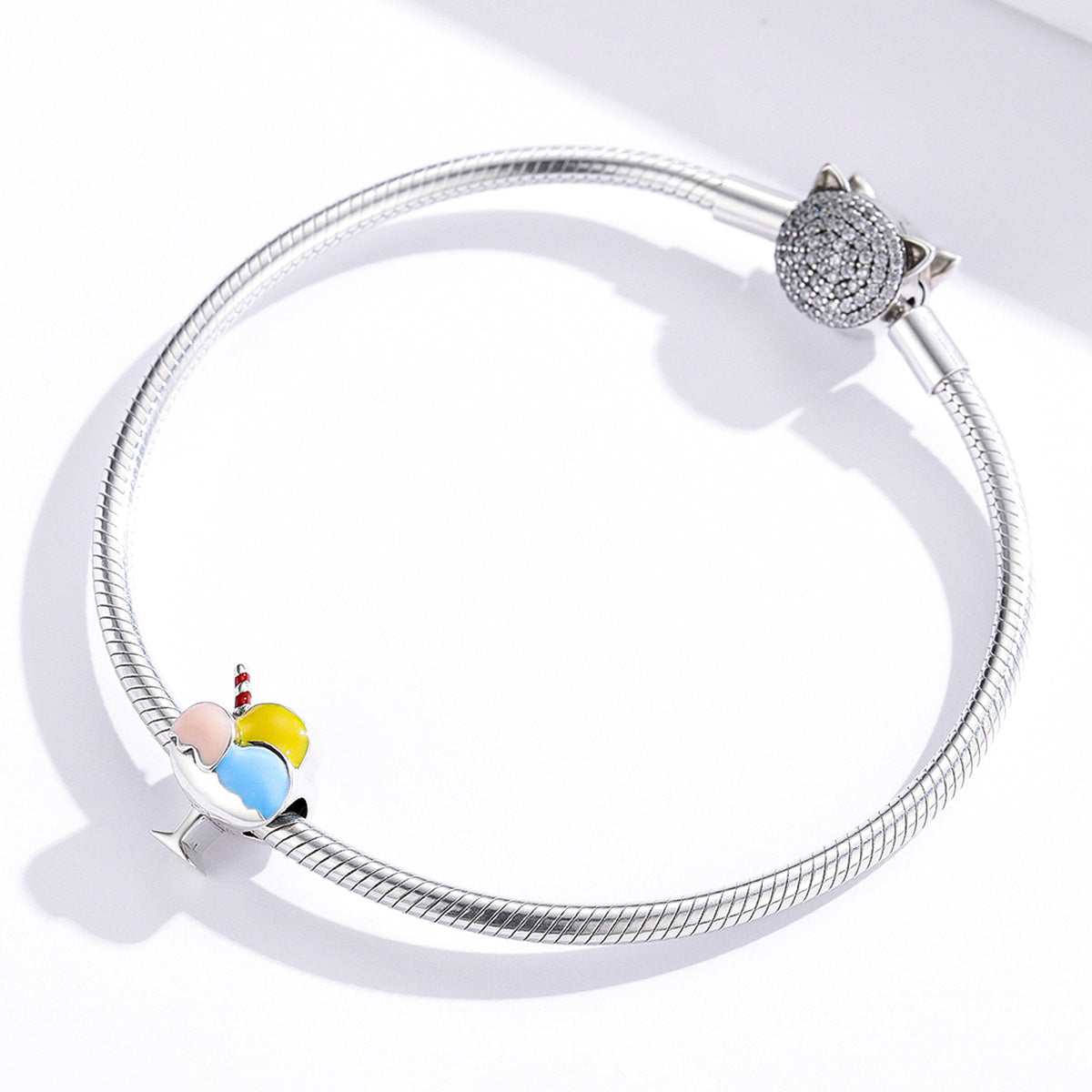 Sylvory 925 Sterling Silver Trio Ice Cream Charm