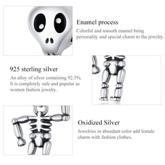 Sylvory 925 Sterling Silver Skeleswing Charm