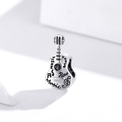 Sylvory 925 Sterling Silver Guitar Groove Charm