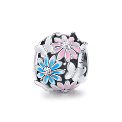 Sylvory 925 Sterling Silver Daisy Dance Charm