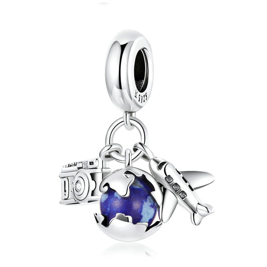 Sylvory 925 Sterling Silver Earth Explorer Charm