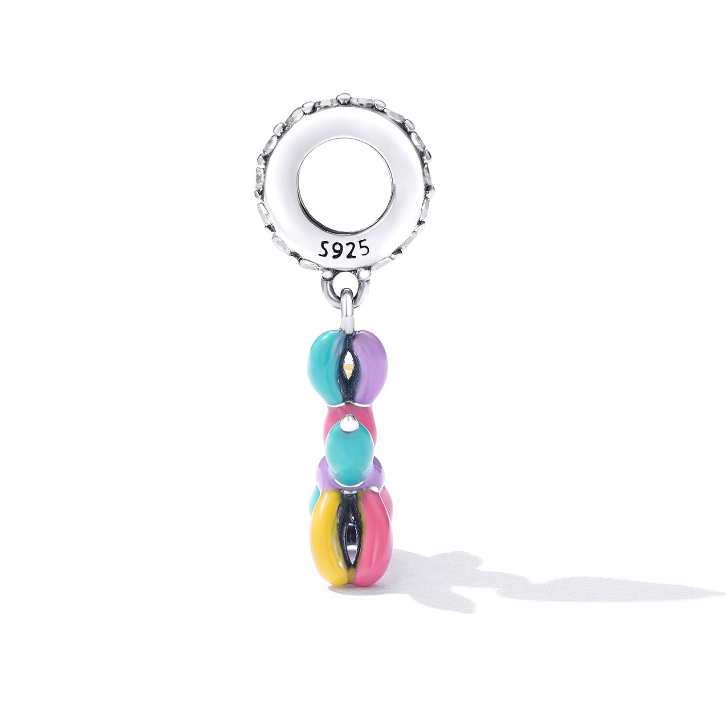 Sylvory 925 Sterling Silver Colorful Balloon Dog Charm