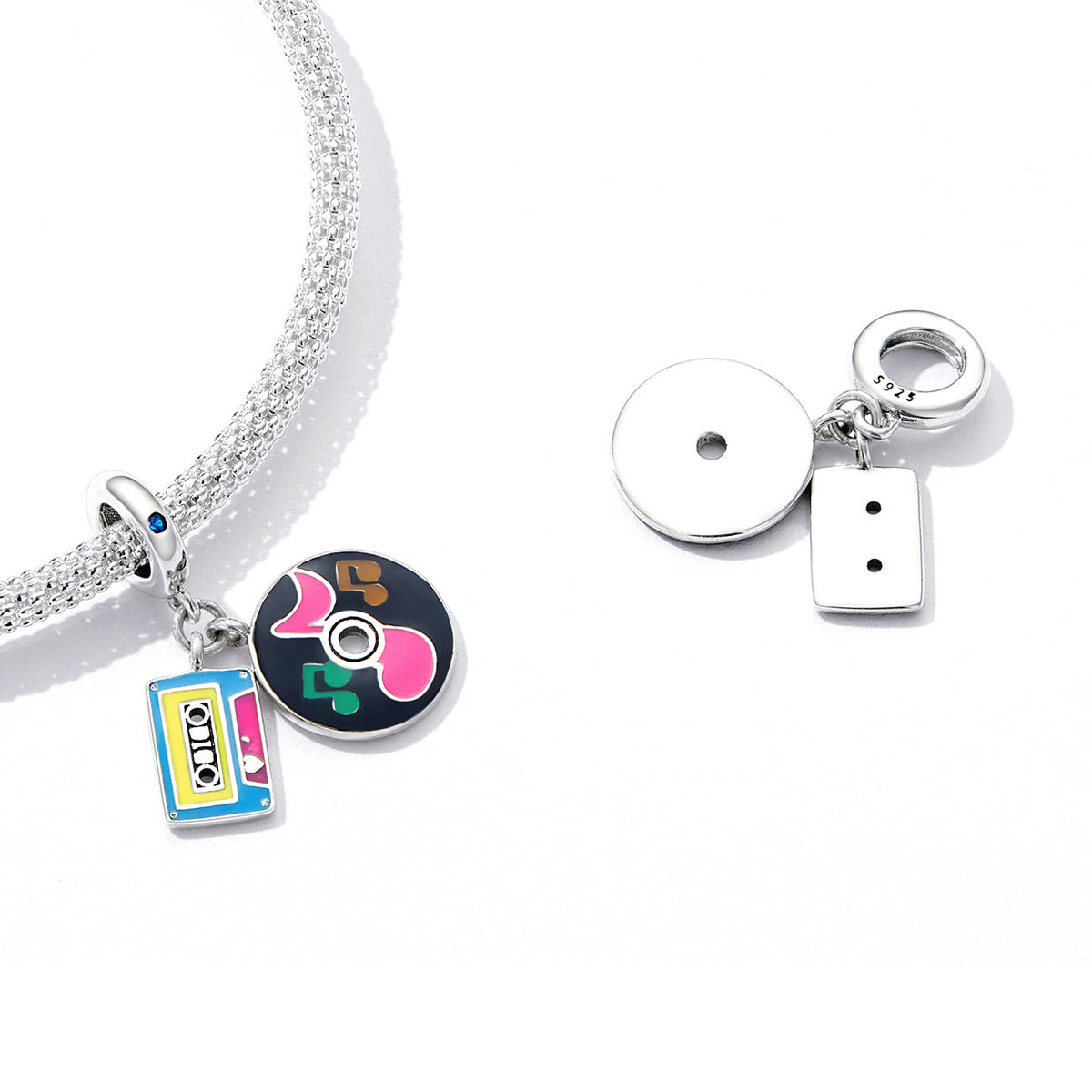 Sylvory 925 Sterling Silver Audio Memories Charm