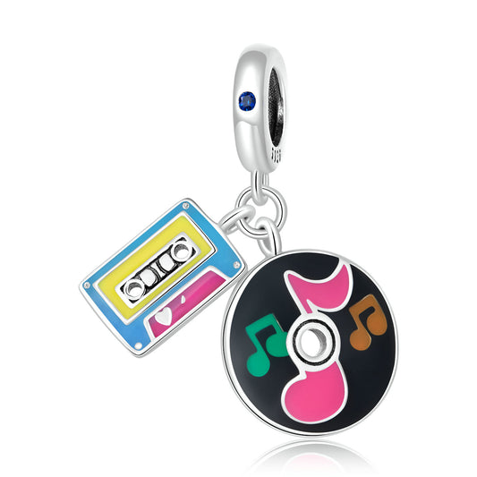 Sylvory 925 Sterling Silver Audio Memories Charm