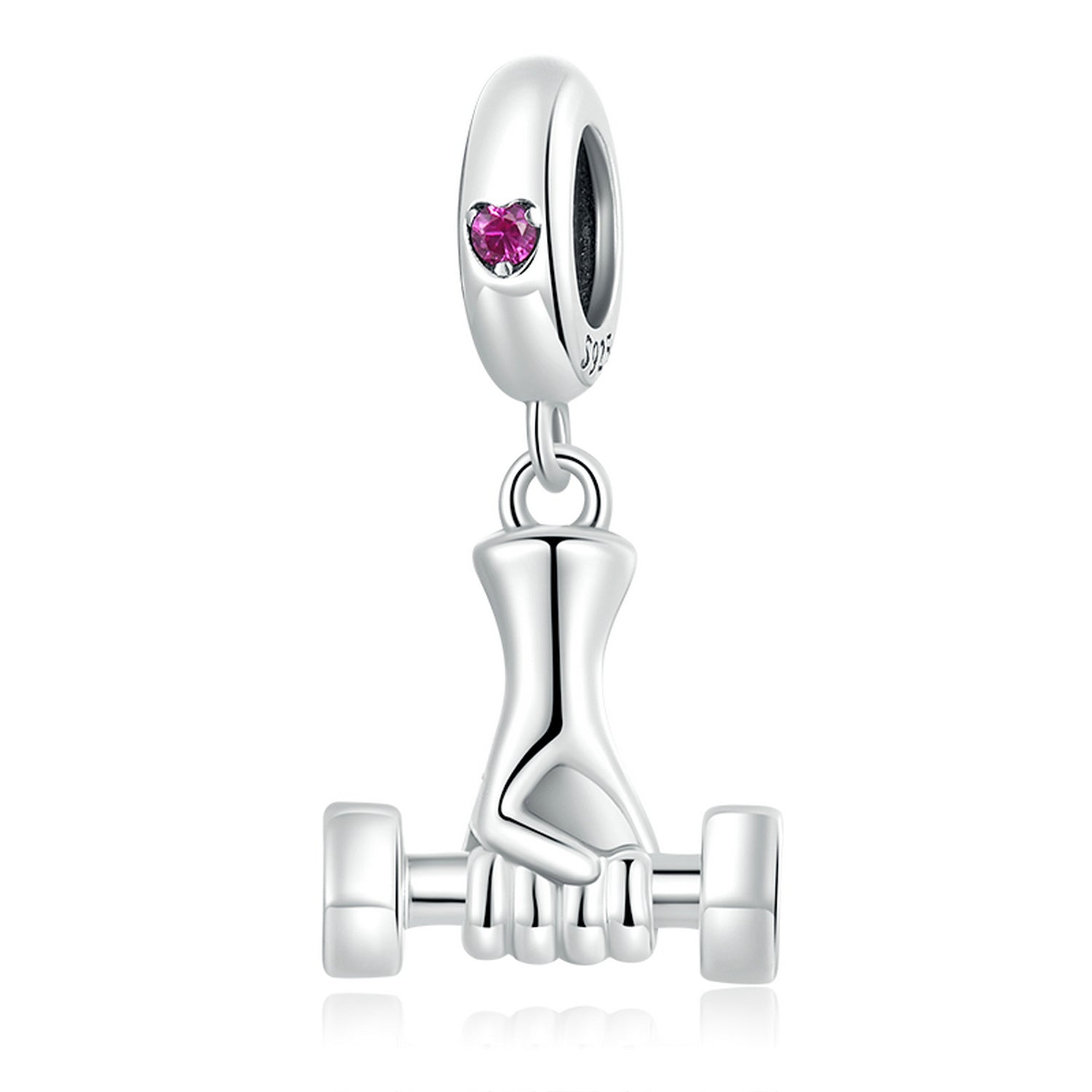 Sylvory 925 Sterling Silver Fitness Grip Charm