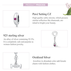 Sylvory 925 Sterling Silver Fitness Grip Charm