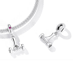 Sylvory 925 Sterling Silver Fitness Grip Charm