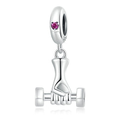 Sylvory 925 Sterling Silver Fitness Grip Charm