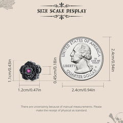 Sylvory 925 Sterling Silver Midnight Bloom Charm