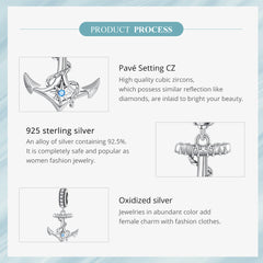 Sylvory 925 Sterling Silver Captivating Anchor Charm