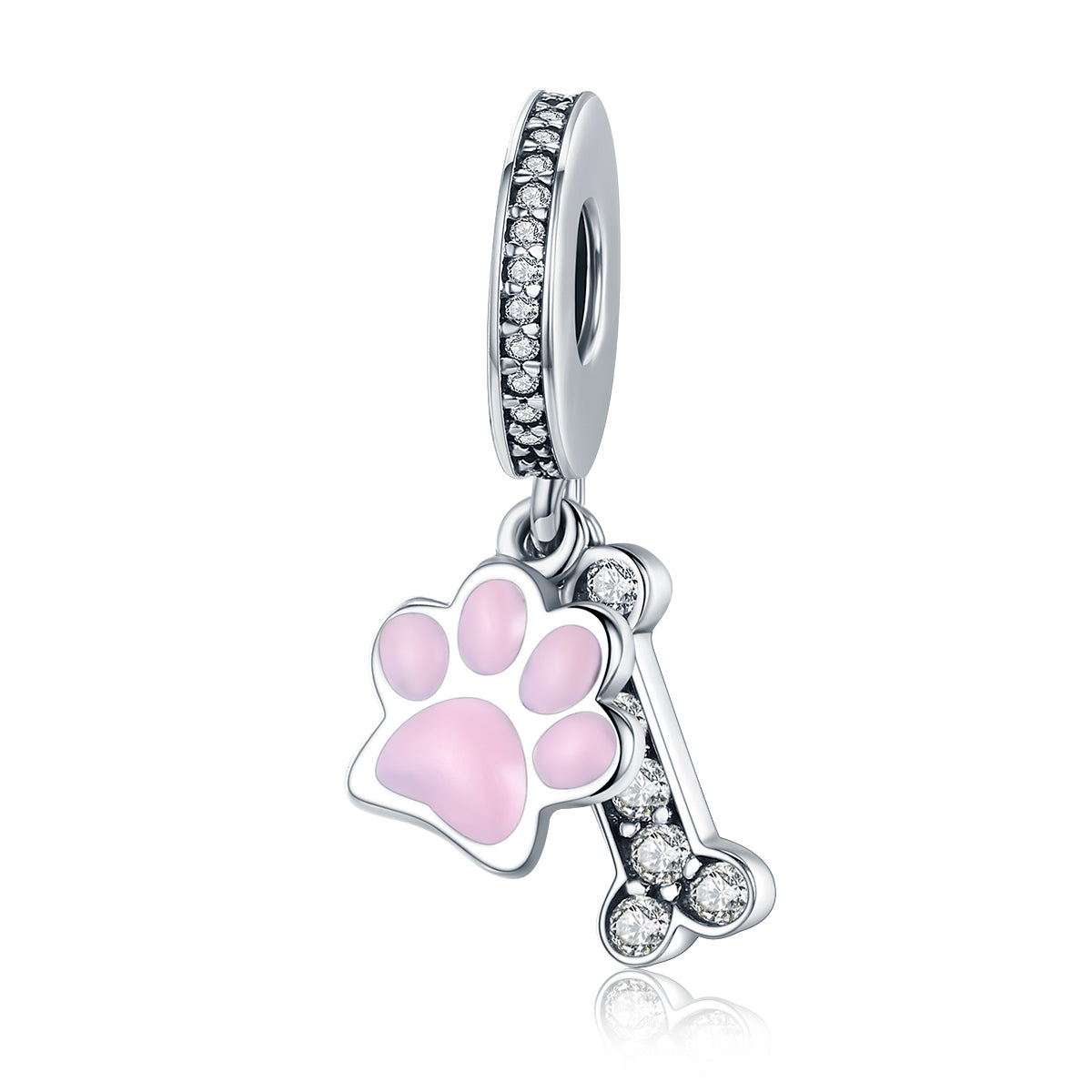 Sylvory 925 Sterling Silver Pawsome Bone Charm