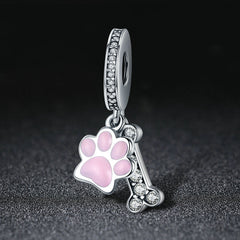 Sylvory 925 Sterling Silver Pawsome Bone Charm