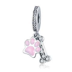 Sylvory 925 Sterling Silver Pawsome Bone Charm