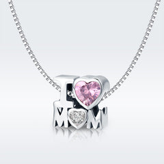 Sylvory 925 Sterling Silver Love for Mom Charm