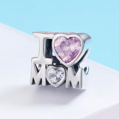 Sylvory 925 Sterling Silver Love for Mom Charm