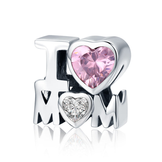 Sylvory 925 Sterling Silver Love for Mom Charm