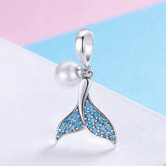 Sylvory 925 Sterling Silver Mermaid's Tear Charm