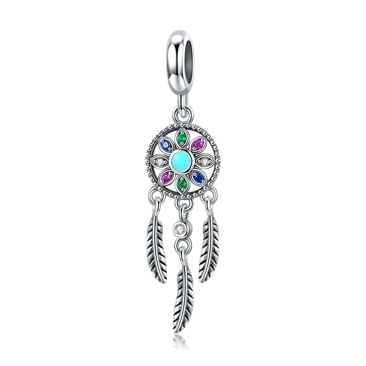 Sylvory 925 Sterling Silver Dreamcatcher Charm