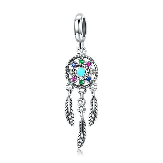 Sylvory 925 Sterling Silver Dreamcatcher Charm