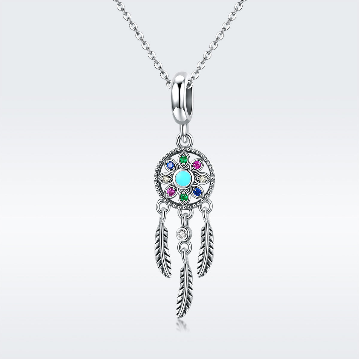 Sylvory 925 Sterling Silver Dreamcatcher Charm