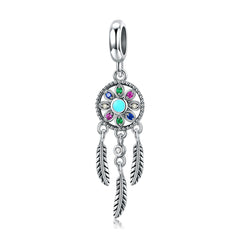 Sylvory 925 Sterling Silver Dreamcatcher Charm