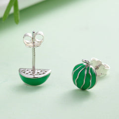 Sylvory 925 Sterling Silver Watermelon Whimsies Studs