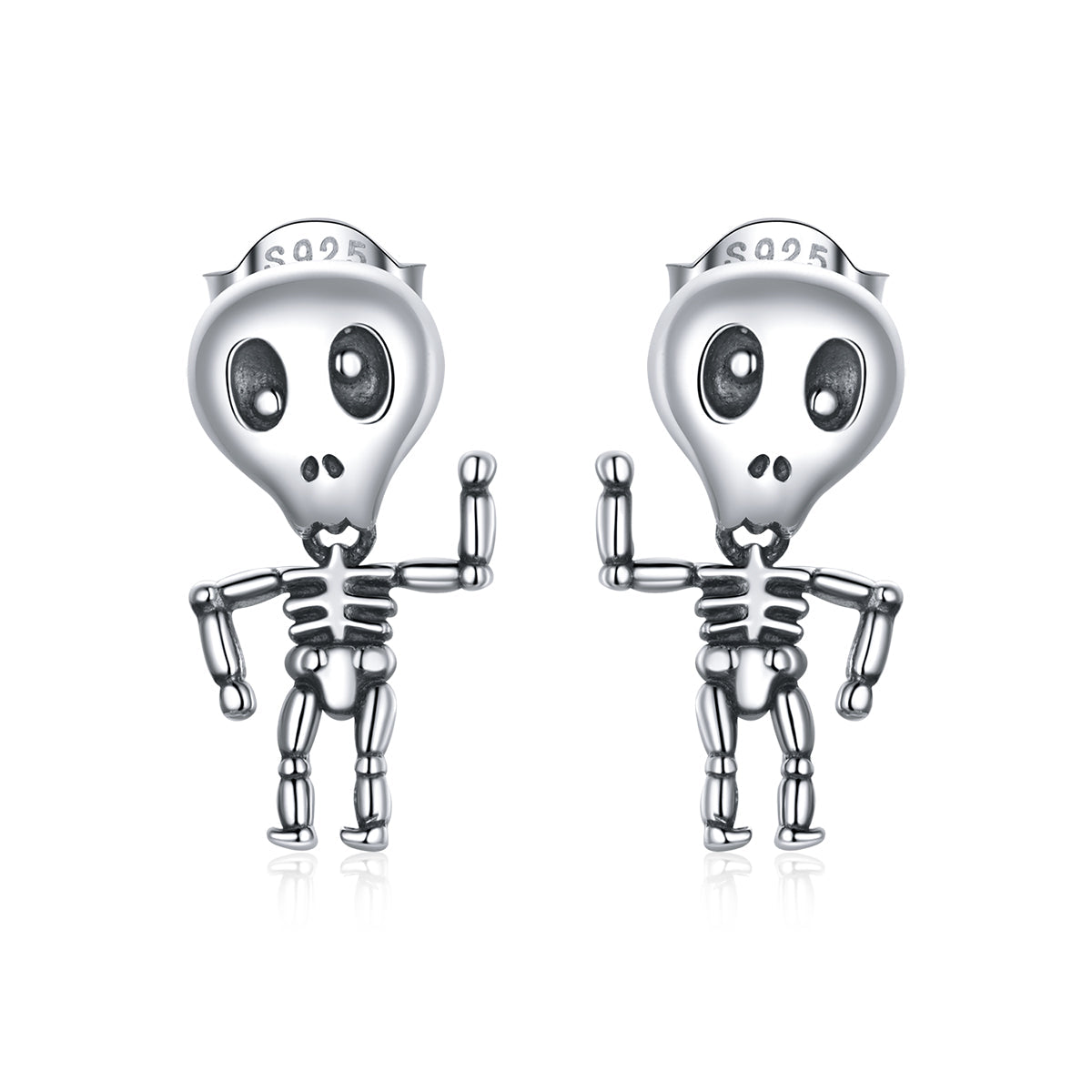 Sylvory 925 Sterling Silver Skeleswing Studs