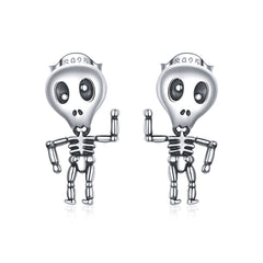 Sylvory 925 Sterling Silver Skeleswing Studs