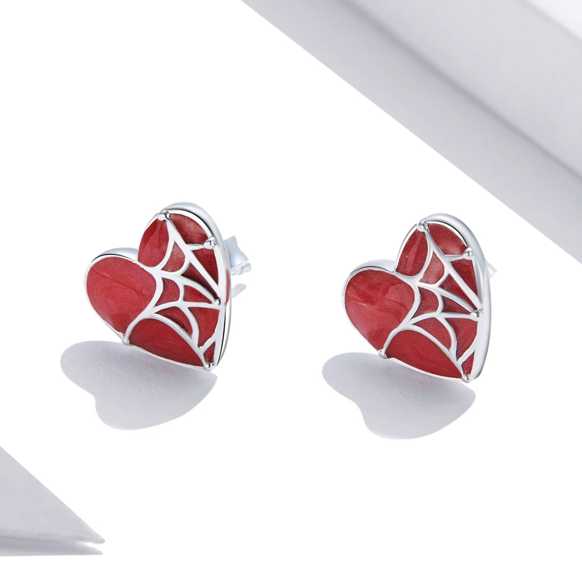 Sylvory 925 Sterling Silver Heartweb Treasures studs